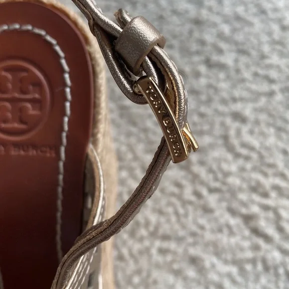 TORY BURCH Leather Printed Espadrille Sandals - Picture 10 of 10
